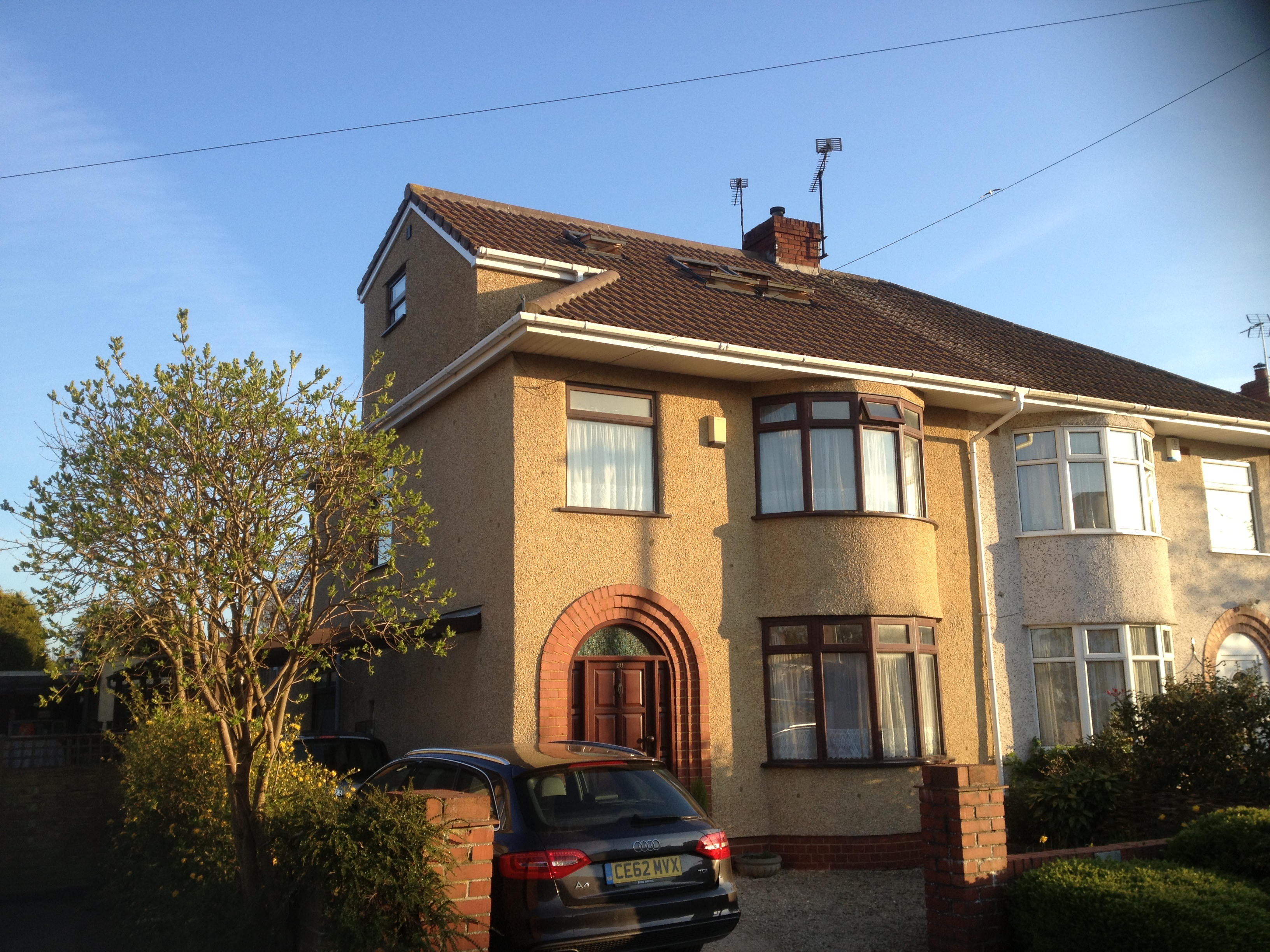 Completed loft extension - front